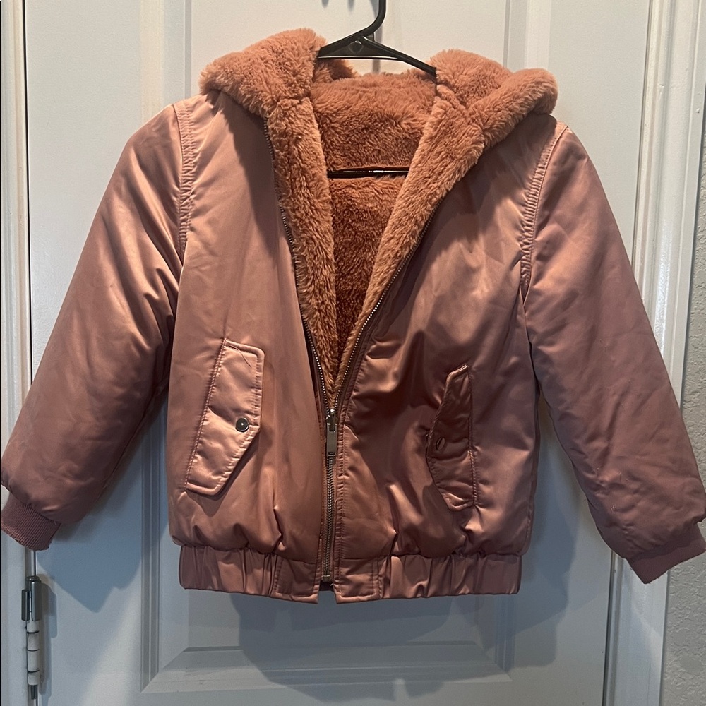 Kids Pink Hooded Jacket